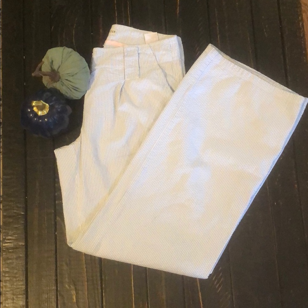 Seer sucker wide leg pant